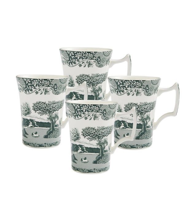 Heritage Green Italian Set of 4 Mugs
